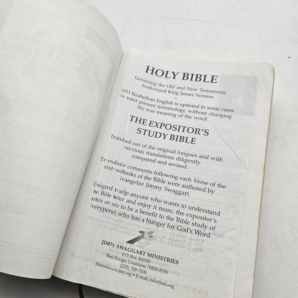 The Expositor's Study Bible King James Version Jimmy Swaggart 2010 HC Sheepskin